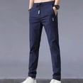 thumbnail image 1 of Blmnix Workout Pants Pants for Men Relaxed Fit Men Sweatpants Pleated Jeans Low Rise Slim Straight Long Blue Mens Travel Pants,XXXXXL, 1 of 5
