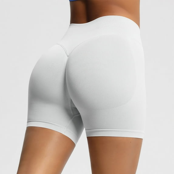 Blmnix Yoga Shorts Shorts Women Micro Shorts Flat Front Shorts High Beige Elastic Cotton Shorts for Woman,XXL
