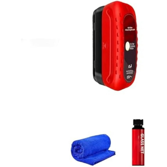 Bloame Glass Cleaning Board, Universal Glass Cleaning Wipe Board, Automotive Oil Film Brush, Effortlessly Achieve Sparkling, With 30ml Supplement and Towel (1)