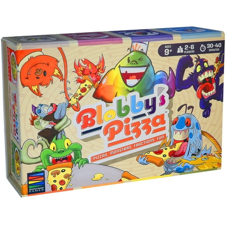 Blobby's Pizza - Math Card Game, Crazy Fun Strategic Pizza Eating Contest Between Cute Monsters! Ages 9+, 2-6 Players