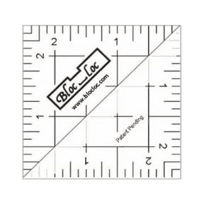 Bloc Loc~2.5" Half Square Triangle Ruler, Acrylic Ruler