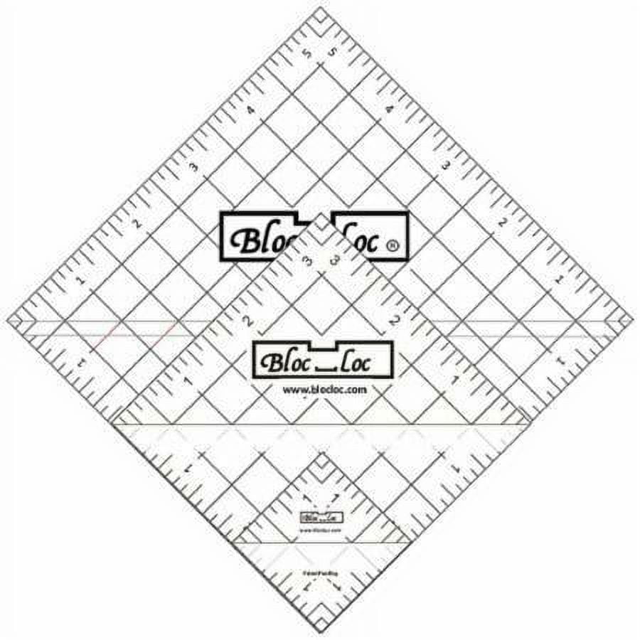 Bloc Loc~Half Square Triangle Ruler Set #3~1.5''3.5'',5.5'', Acrylic Ruler  