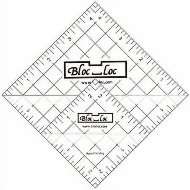 Bloc Loc~Half Square Triangle Ruler Set #6~ 2.5''and 4.5'' Acrylic