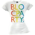 thumbnail image 1 of Bloc Party Women's Juniors Rainbow Letters Short Sleeve T Shirt, 1 of 1