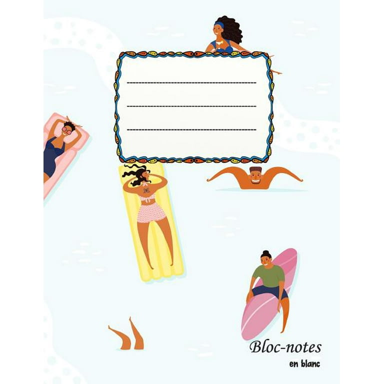 Bloc-notes en blanc : Design pour le plaisir de la baignade