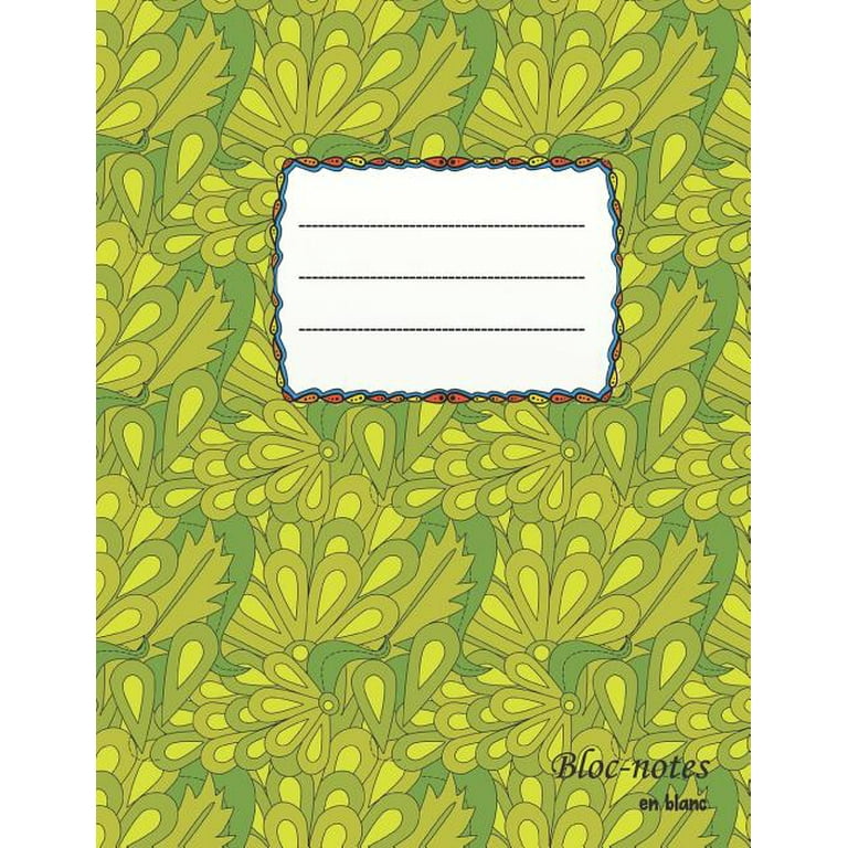 Bloc-notes en blanc : Floraldesign - format A4 - 112 pages