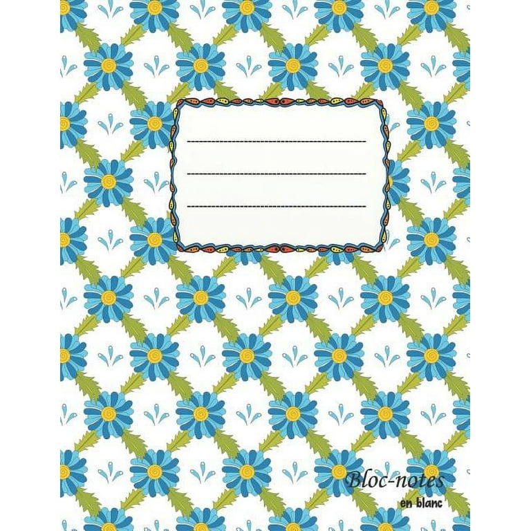 Bloc-notes en blanc: Margarits bleus - format A4 - 112 pages