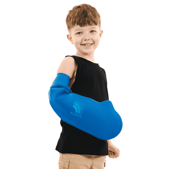 Bloccs 100% Waterproof Cast Covers for Swimming Arm Kids - Aquatic Therapy Cover, Cast Bag for Bath. Durable Cast Sleeve for Shower #CA79-M - Child Arm (Medium)