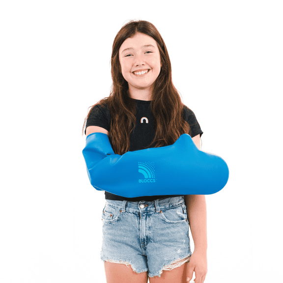 Bloccs 100% Waterproof Cast Covers for Swimming Arm Kids - Aquatic Therapy Cover, Cast Bag for Bath. Durable Cast Sleeve for Shower #CA79-XL - Child Arm (Extra Large)