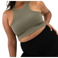 thumbnail image 1 of Bloch Crinkle Washed Racerback Crop Tank Top, 1 of 2