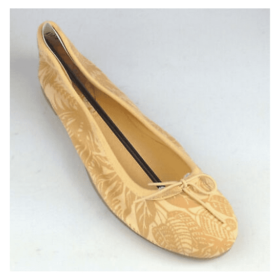 Bloch Crystal Sole Ballet Flat FOREST BEIGE Cotton Shoes SIZE 7.5