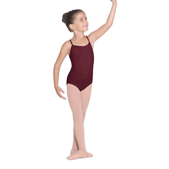 Bloch Dance Girls Parem Microlux Camisole Leotard, Burgundy, 14