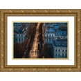 thumbnail image 1 of Bloch, Gerald 24x17 Gold Ornate Wood Framed with Double Matting Museum Art Print Titled - 2 Cyclists + 2 Pedestrians, 1 of 4