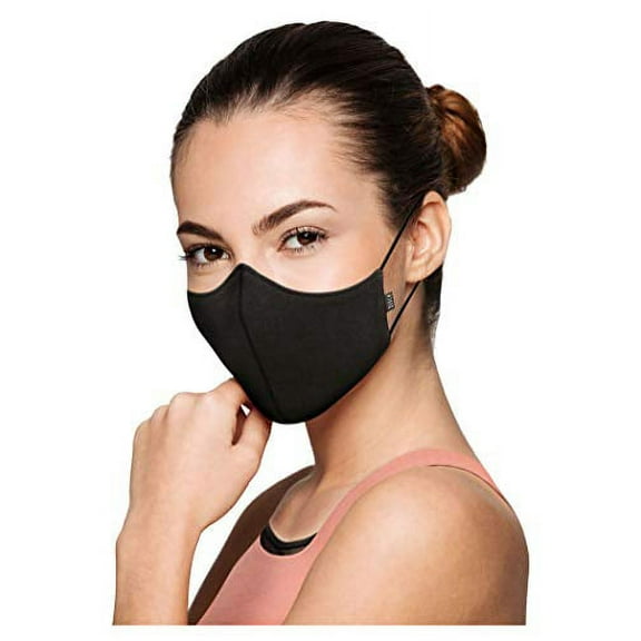 Bloch Soft Stretch Reusable Face Mask (Pack of 3), Black, Adult, 3 Count (Pack of 1)