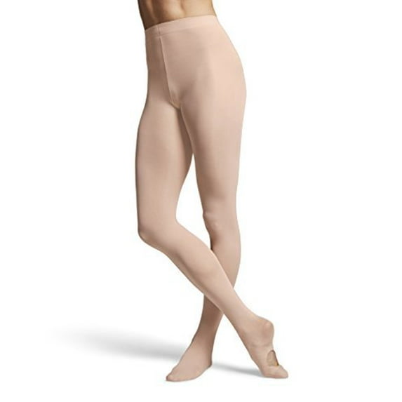 Bloch womens Ladies contoursoft adaptatoe tights, Salmon, Small-Medium