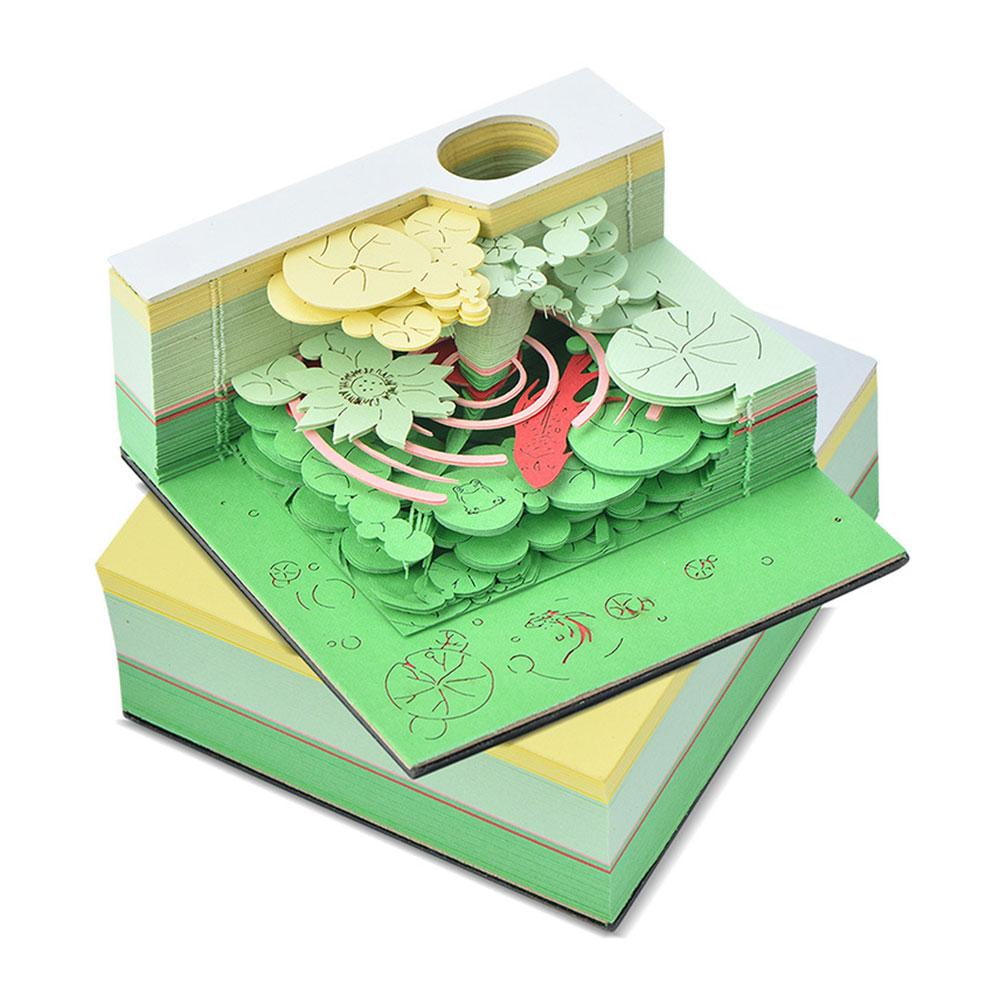 Block 3D Memo Pads Sticky Note Art Ornaments 3D Mini Notepad Office
