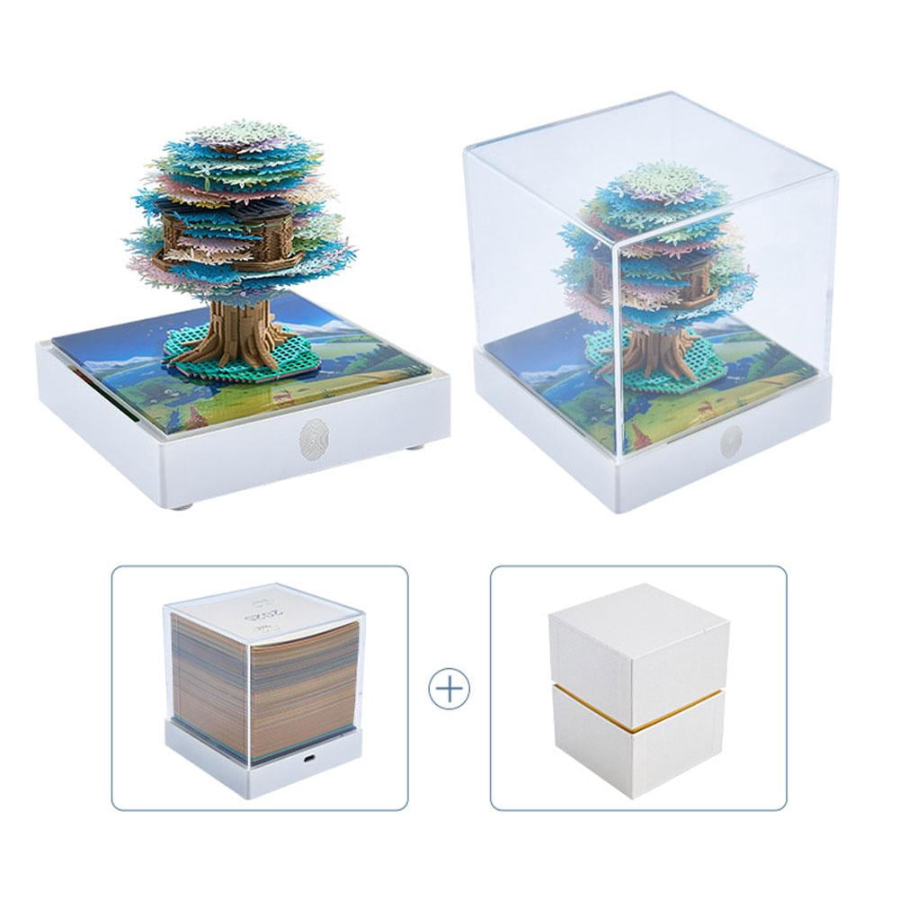 Tree Motepad Block 3D Notepad Panoramic Tree House Earth Memo Pad With 2026 Calendar ...