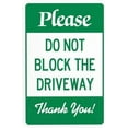 thumbnail image 1 of Do Not Block The Driveway Warning Sign, Driveway Security Metal Signs for Busines Home Outdoor Indoor Road Yard Garage Street Wall Caution Decor 8 x 12 Inch, 1 of 4