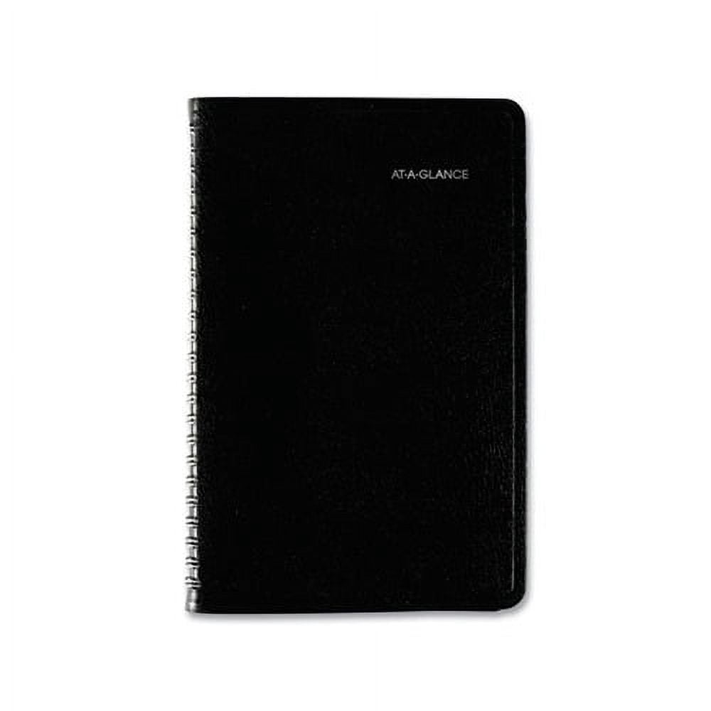 Block Format Weekly Appointment Book 8.5 x 5.5, Black, 2022