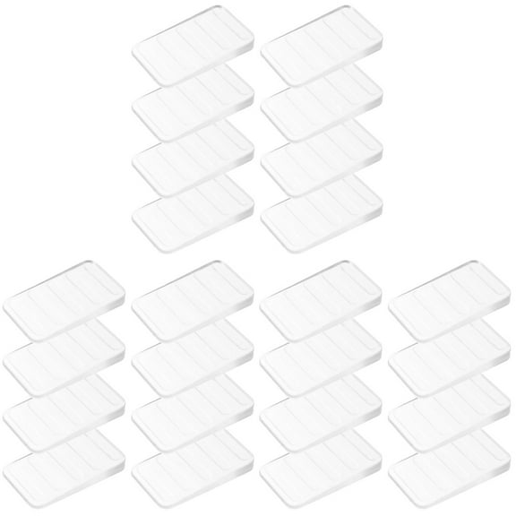 Block Furniture Spacers Plastic Wedges Leveling Shims Clear Dining Table Leveler Pvc 24 Pcs