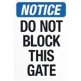 thumbnail image 1 of Do Not Block This Gate Warning Sign, Gate Metal Signs for Business Home Outdoor Indoor Road Yard Garage Street Wall Caution Custom Decor 8 x 12 Inch, 1 of 4