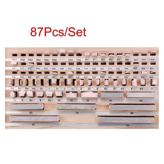 Block Gauge 87Pcs/Set 1 Grade 0 Grade Caliper Block Gauge Inspection Block Gauge Measurement Instruments ,Easy to Use