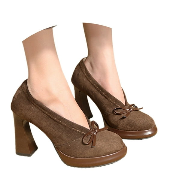 Block Heels for Women – Comfortable Closed Toe Pumps for Daily Wear Elegant Retro French High Heels Heel Dress For Evening Party Wear And Formal Occasions