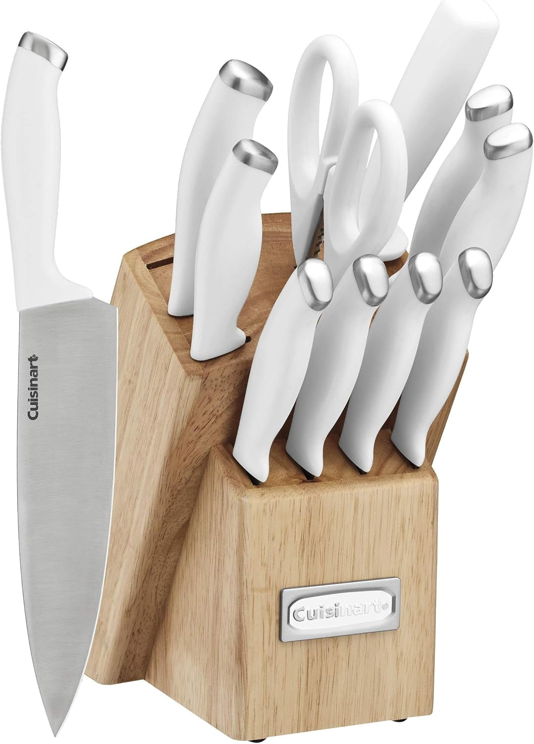 Cuisinart Cusinart 12 Piece Block Knife Set with Steel Blades for Precise Cutting, Lightweight, Stainless Steel, Durable & Dishwasher Safe