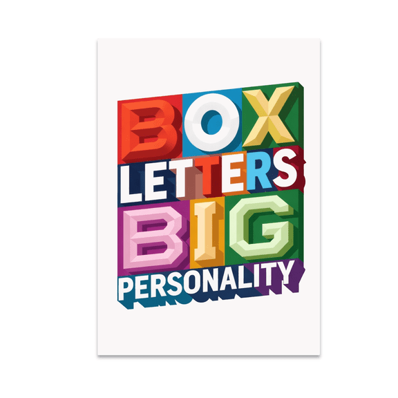 Block Letters Big Personality - Home Decor Enthusiast - 13x19 Poster Print