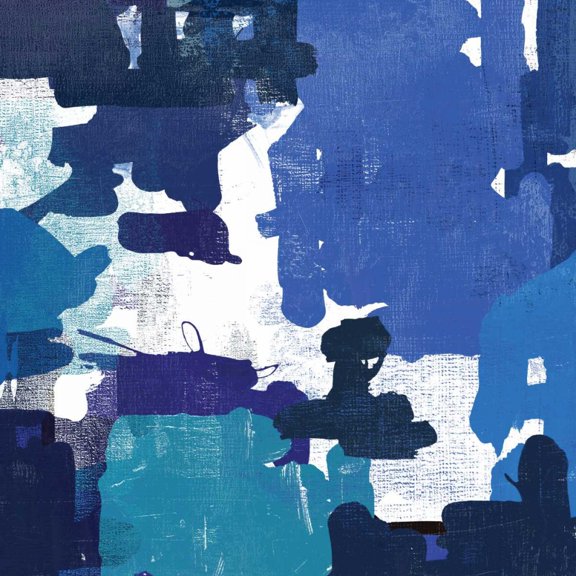Block Paint II Blue Version Poster Print by PI Studio (12 x 12)
