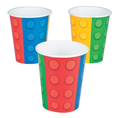 Block Party 9Oz Cups (8Pc) - Party Supplies - 8 Pieces