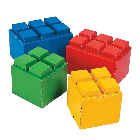Building Block Party Centerpieces - 4 pieces