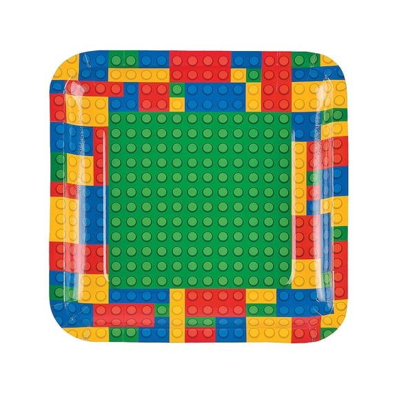 Fun Express Block Party Dinner Plates Paper 8 Count One Size