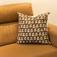 thumbnail image 1 of Block Print Pillow Cover,20x20 Inch Floral Pillow Covers Couch Pillows for Living Room Farmhouse Neutral Decorative Throw Pillow Covers for Sofa Bedroom 1pc, Brown, 1 of 6