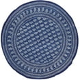 thumbnail image 1 of Block Print Round Cotton Tablecloth 72" Indigo Blue, 1 of 2