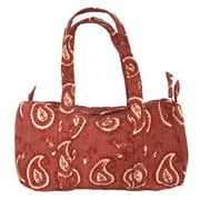 Block Printed Cotton Quilted Dabu Carry All Bag 14 x 8