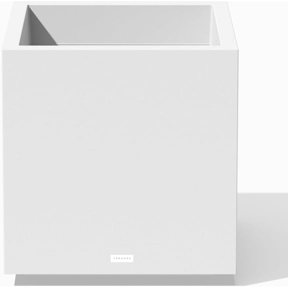 Block Series Cube Plastic Planter - Large Square Planter for Indoor or Outdoor Patio/Garden | Durable All-Weather Use with Drainage Holes | Modern Dcor for Tall Plants, Trees, Flowers