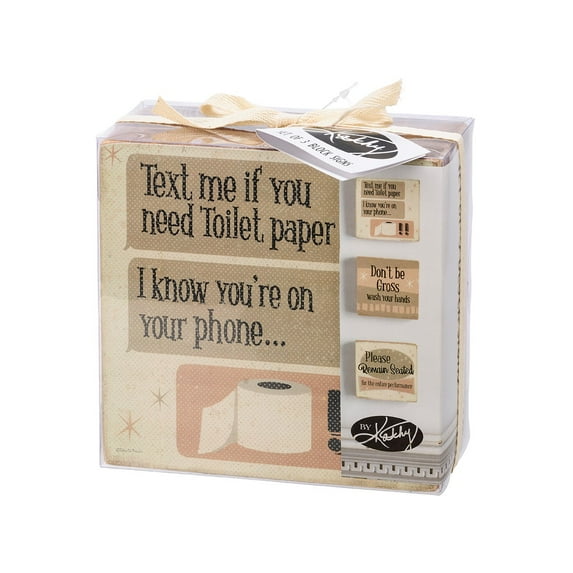 Block Sign Set - Text Me