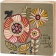 thumbnail image 1 of Primitives By Kathy 112482 What a Wonderful World Block Sign, 4-inch Square, 1 of 1