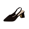 thumbnail image 1 of Block Slingback Heels for Women Pointed Closed Toe Chunky Heels Office Work Shoes Women's Pumps for Business Casual Outfits, 1 of 7