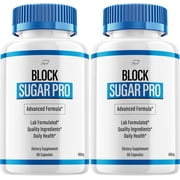 Block Sugar Pro Capsules   BlockSugarPro All Natural Glycogen Support, 2 Pack, 120 Capsules