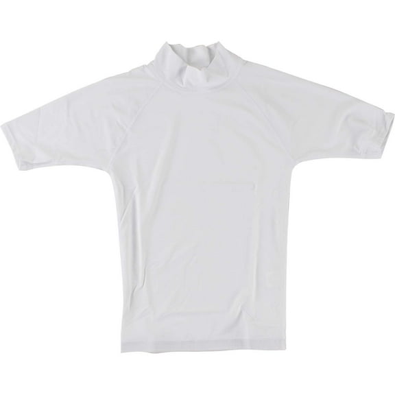 Block Surf Rash Guard Short Sleeve Large White