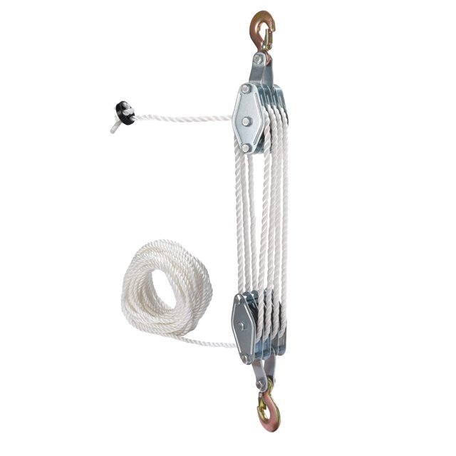 Block and Tackle Pulley System Rope Hoist Pulley System Heavy Duty