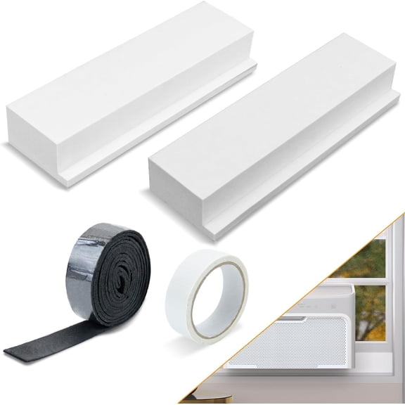 Block for U-Shape Window AC Units, 2 Pack with Weather Seal Strip, Prevents Cold Air Leakage, Compatible with , Winter/Summer