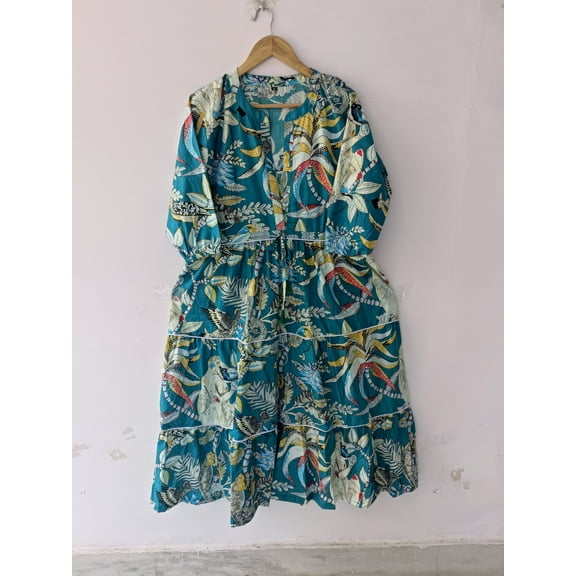 Block print Dress,Indian Cotton Dress ,NooWork,Cotton Indian Dress,Handblock Print Dress,Indian Block Print,Indian Dress,Hand Print Dress