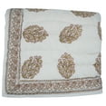 thumbnail image 1 of Block print cotton quilt, handmade quilted cotton warm quilt, 60"X90", 1 of 6