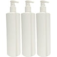 thumbnail image 1 of BlockBuster Costumes 3 Pack Refillable 16 Oz White HDPE Plastic Pump Dispenser Bottles With Viewstrip, 1 of 1