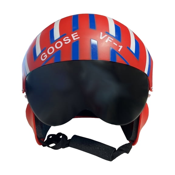 BlockBuster Costumes Adult's Deluxe Red Maverick Goose Jet Fighter Pilot Helmet Costume Accessory