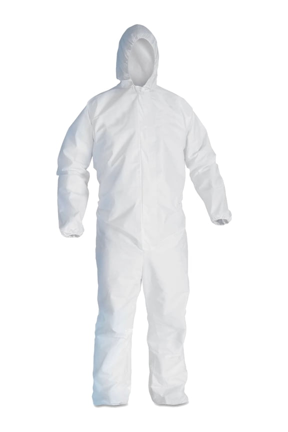 Adult's PPE Personal Protection A10 Light Duty Coveralls With Hood Small