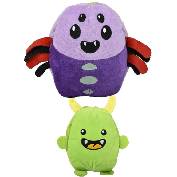 Halloween Character Reversable Monster And Spider Plush Toy